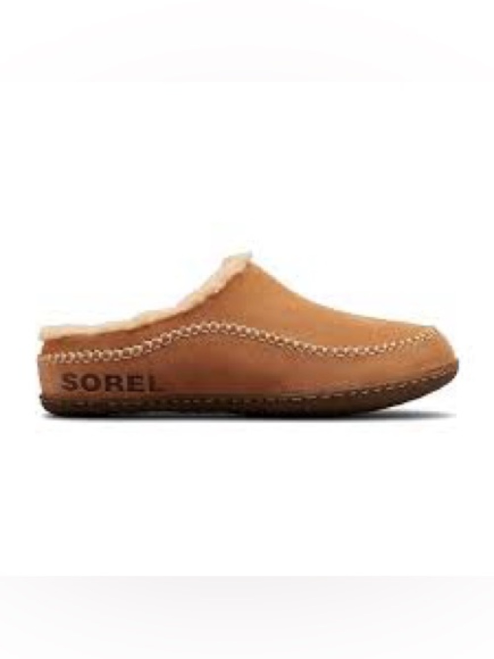 Sorel Slip on Suede Slipper Tan Size 10